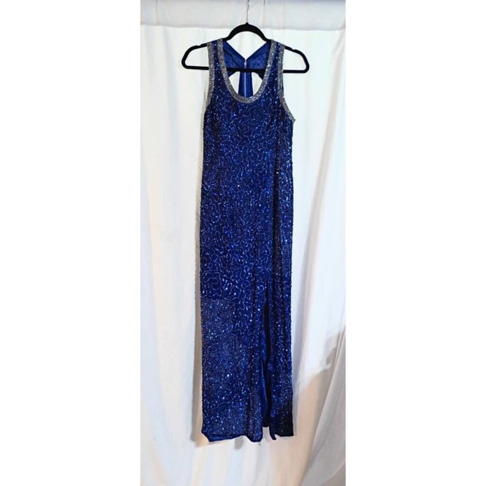 Blue/Purple and Silver Sequin Formal Dress size M